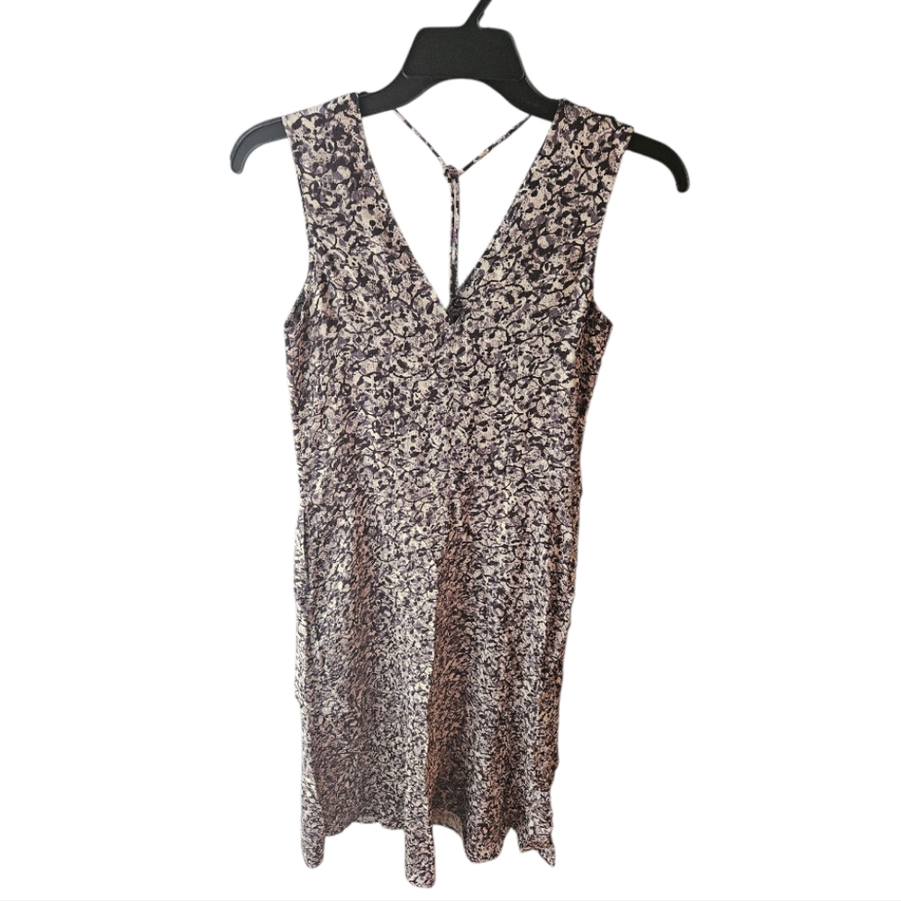 Everlane The Satin V Neck Maxi Splatter Dress Size XXS - Picture 2 of 9